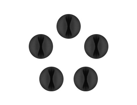 Organizer kabli na 1 kable, czarny - Wersja kolorystyczna Czarny