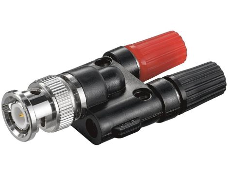 Wtyk BNC 2 gniazda bananowe 4 mm