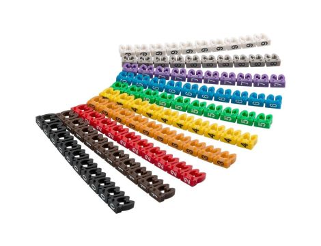 Oznaczniki kablowe na klipsie cyfry 0–9”, na kable o grubości do4 mm - średnica 4 mm