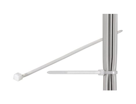 Opaska kablowa, nylon odporny na warunki atmosferyczne, przezroczysta