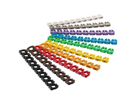 Oznaczniki kablowe na klipsie cyfry 0–9”, na kable o grubości do6 mm - średnica 6 mm
