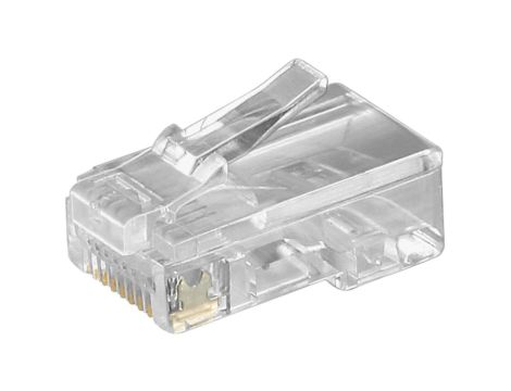 Wtyk Western RJ45 do kabla płaskiego, 8-pinowy - Połączenie typu Wtyk RJ45 (8P8C)