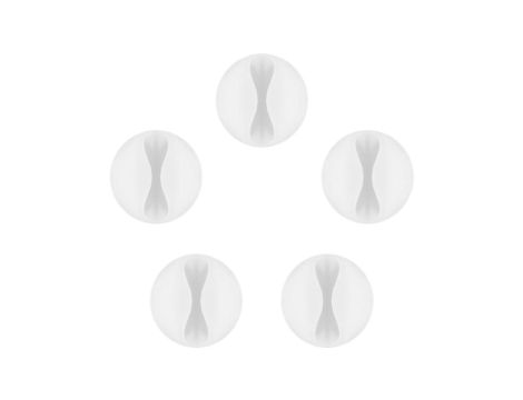 Organizer kabli na 1 kable, biały - Wersja kolorystyczna Biały