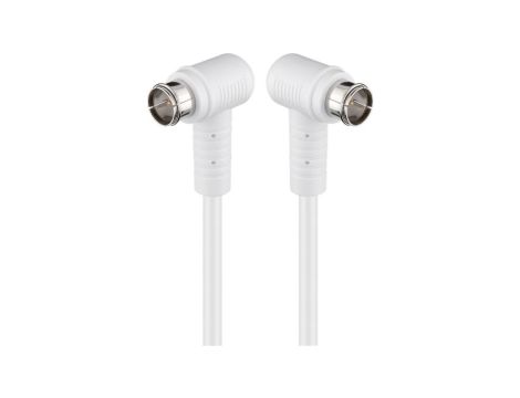 Kabel przyłączeniowy SAT kątowy, szybkozłączka F, podwójne ekranowanie - Długość kabla 3.5 m