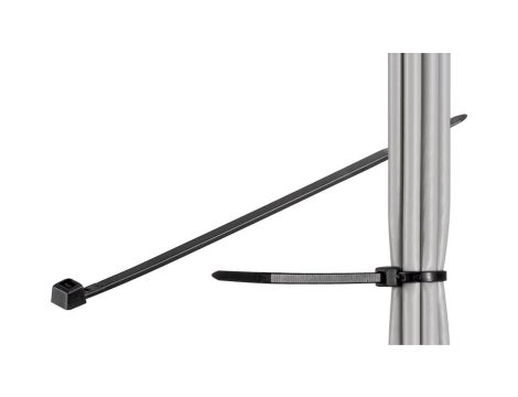 Opaska kablowa, nylon odporny na warunki atmosferyczne, kolor czarny