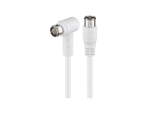 Kabel przyłączeniowy SAT kątowy, szybkozłączka F, podwójne ekranowanie - Długość kabla 3.5 m