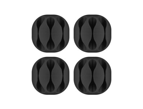 Organizer kabli na 3 kable, czarny - Wersja kolorystyczna Czarny