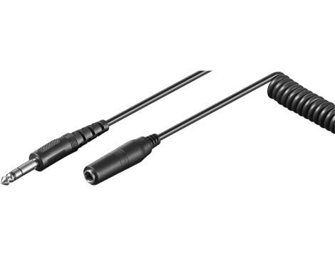 Przedłużacz do słuchawek 6,35 mm, Kabel spiralny - Długość kabla 5 m