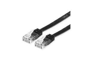 VALUE Kabel krosowy kat. 6 (klasa E) UTP, bardzo płaski, płaski, czarny, 1,5 m