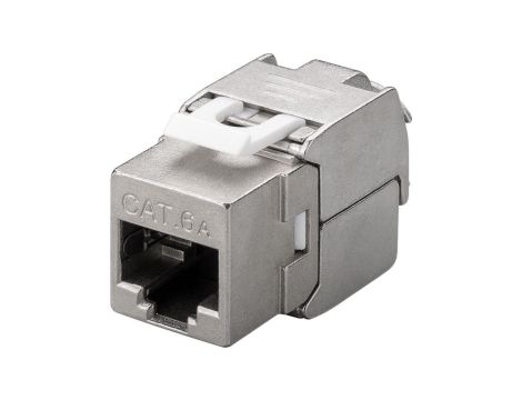 CAT 6A gniazdo Keystone RJ45 , STP, 500 MHz, slim-line