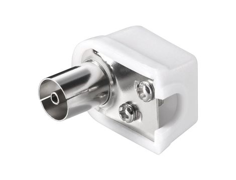 Złącze koncentryczne kątowe z mocowaniem gwintowanym, wąskie