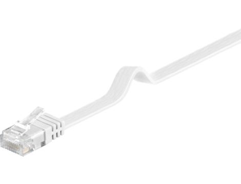 CAT 6Płaska Kabel połączeniowy,U/UTP, biały - Długość kabla 7 m