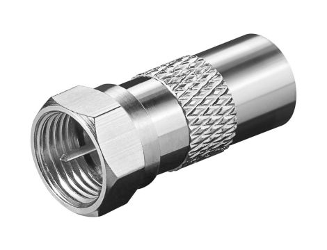 Adapter F: Wtyk F Wtyk do kabla koncentrycznego - Połączenie, materiał obudowy miedź