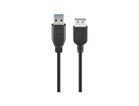 Przedłużacz USB 3.0, m, czarny