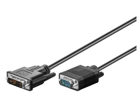 Kabel DVI-I/VGA Full HD, niklowany - Długość kabla 1 m