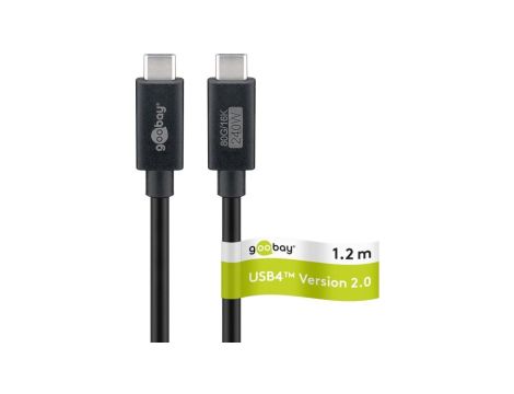 Kabel USB-C™, USB4™ wersja 2.0, 240 W, 80 Gbit/s, Power Delivery, 1,2 m