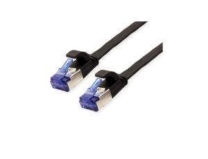 Kabel krosowy VALUE FTP, kat. 6A (klasa EA), bardzo płaski, czarny, 0,5 m