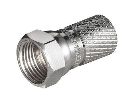 Wtyczka F wkręcana 7,3 mm - Połączenie, materiał obudowy miedź