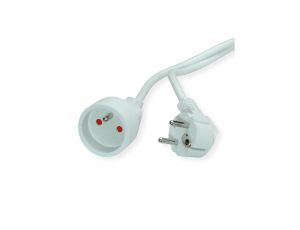 VALUE Przedłużacz zasilania z uziemieniem, 230VAC, wersja UTE, biały, 3 m