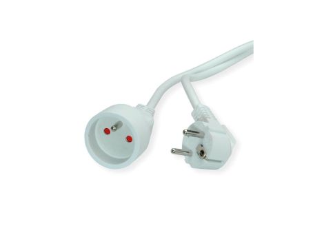 VALUE Przedłużacz zasilania z uziemieniem, 230VAC, wersja UTE, biały, 3 m