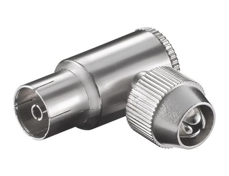 Złącze koncentryczne kątowe z mocowaniem gwintowanym