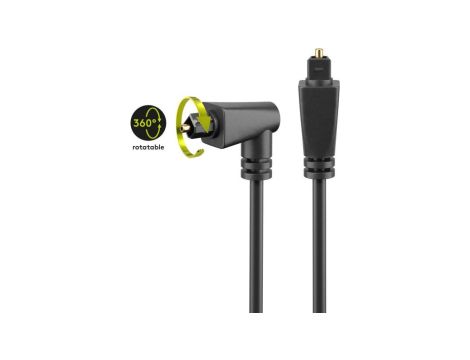 Kątowy kabel Toslink i obrotowe - Długość kabla 1 m