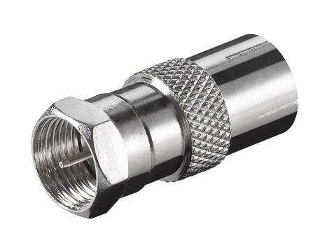 Adapter F: Wtyk F Gniazdo do kabla koncentrycznego - Połączenie, materiał obudowy cynk