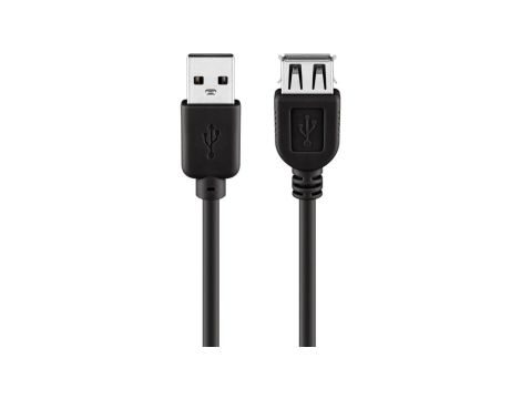 Przedłużacz USB 2.0 Hi-Speed, Czarny - Długość kabla 3 m