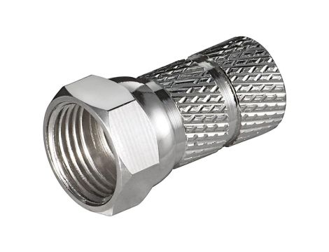 Wtyczka F wkręcana 6,5 mm - Połączenie, materiał obudowy miedź