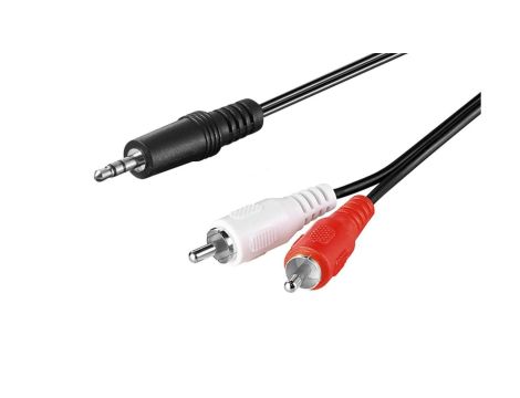 Kabel przejściowy audio AUX, wtyk jack 3,5 mm na wtyk cinch stereo, CU - Długość kabla 10 m