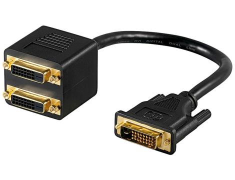 Kabel przejściowy DVI, pozłacany - Długość kabla 0.1 m