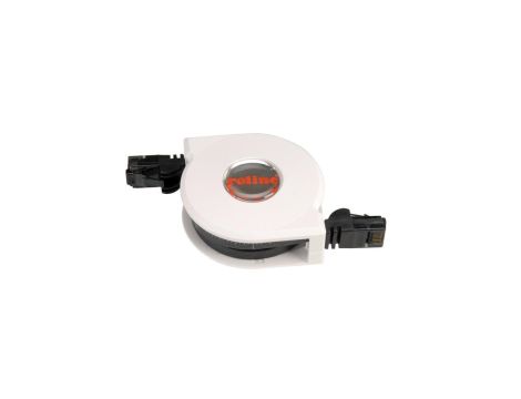 Kabel krosowy ROLINE Cat.5e (klasa D) UTP, z mechanizmem zwijania, czarny, 2 m