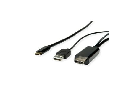 Kabel adaptera ROLINE USB typu C - HDMI + USB A, M/M, 2 m