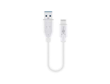 Kabel USB-C™ na USB-A 3.0, biały - Długość kabla 0.2 m