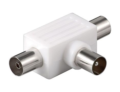 Trójnik koncentryczny: 2 Gniazdo do kabla koncentrycznego Wtyk do kabla koncentrycznego