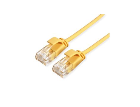 ROLINE UTP Data Center Patchkabel Cat.6A (Class EA), LSOH, extra dun, geel, 5 m