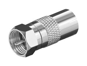 Adapter F: Wtyk F Gniazdo do kabla koncentrycznego - Połączenie, materiał obudowy miedź