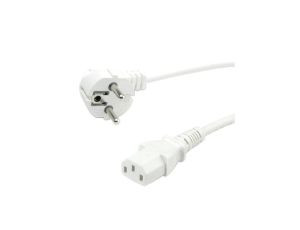 Kabel zasilający VALUE, prosty IEC-żeński, biały, 0,6 m