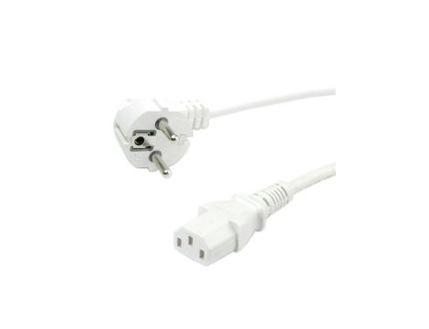 Kabel zasilający VALUE, prosty IEC-żeński, biały, 0,6 m