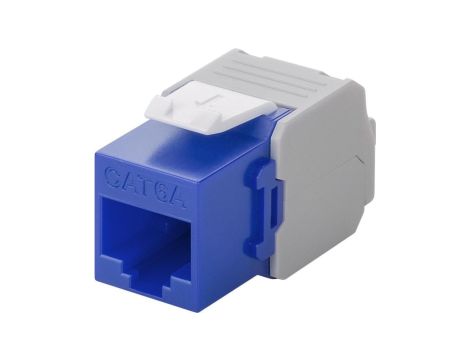 CAT 6A gniazdo Keystone RJ45, UTP, 500 MHz - Wersja kolorystyczna Niebieski