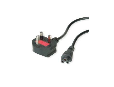 Kabel zasilający VALUE UK, 3-pol. notebook-żeński, 3A, czarny, 1,8 m