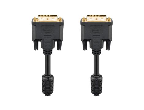 Kabel DVI-D Full HD Dual Link, pozłacany - Długość kabla 5 m