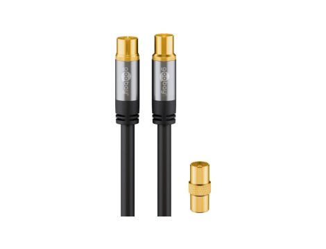 Telewizyjny kabel antenowy (typ 135 dB), poczwórne ekranowanie - Długość kabla 3 m