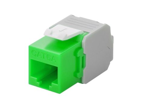 CAT 6A gniazdo Keystone RJ45, UTP, 500 MHz - Wersja kolorystyczna Zielony