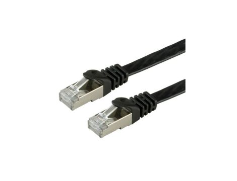 Kabel krosowy VALUE Cat.6 (klasa E) FTP, bardzo płaski, czarny, 1 m