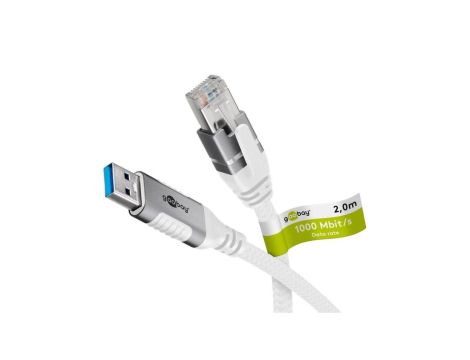 Kabel Ethernet USB-A 3.0 do RJ45, 2 m - Długość kabla 2 m