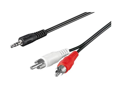 Kabel przejściowy audio AUX, wtyk jack 3,5 mm na wtyk cinch stereo - Długość kabla 20 m