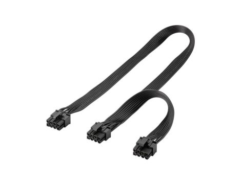 Kabel zasilający 8-pinowy męski do podwójnego 6+2 męskiego dla PCIe