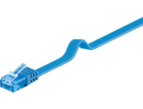 CAT 6A Płaska Kabel połączeniowy,U/UTP, Niebieski - Długość kabla 3 m
