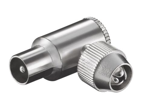 Złącze koncentryczne kątowe z mocowaniem gwintowanym